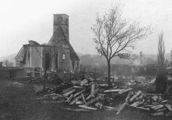 Kirche nach dem Brand 1913